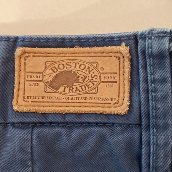 Boston Traders Luxury Vintage Blue Shorts 100% Cotton Summer | Size 34 - Picture 5 of 6